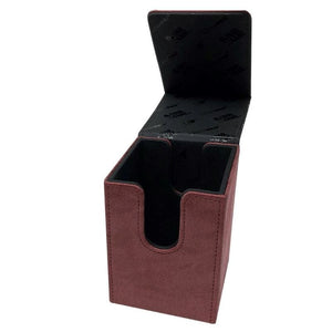 Ultra Pro Trading Card Games Deck Box - Ultra Pro Suede Alcove Flip - Ruby (Holds 100)