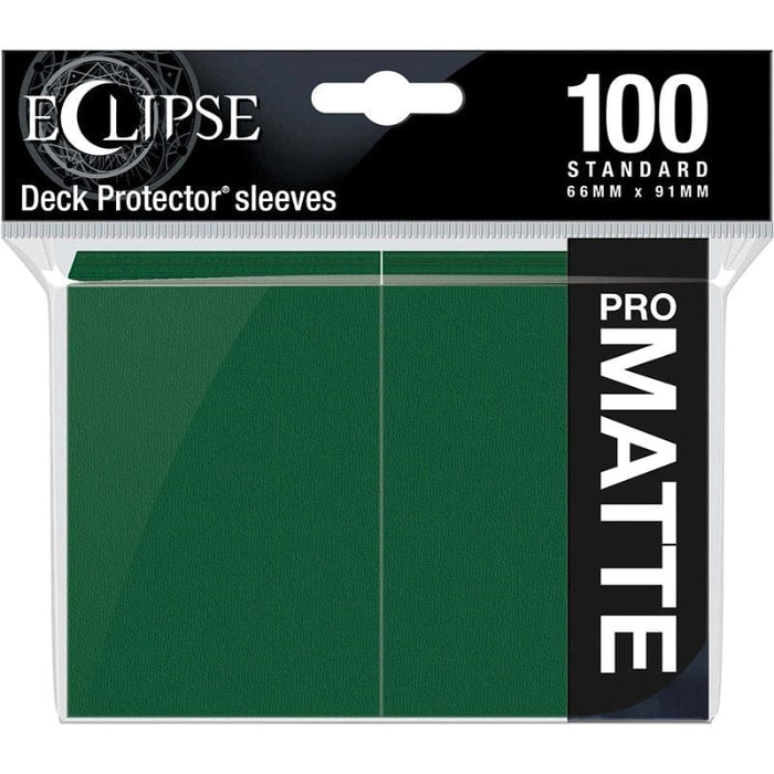 Eclipse Matte Standard Sleeves - Forest Green (100) (66mm x 91mm)
