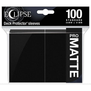 Ultra Pro Trading Card Games Eclipse Matte Standard Sleeves - Jet Black (100) (66mm x 91mm)