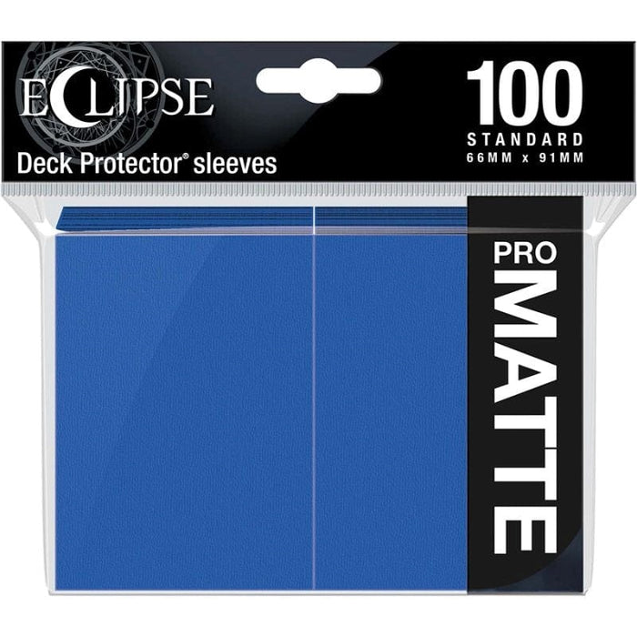 Eclipse Matte Standard Sleeves - Pacific Blue (100) (66mm x 91mm)