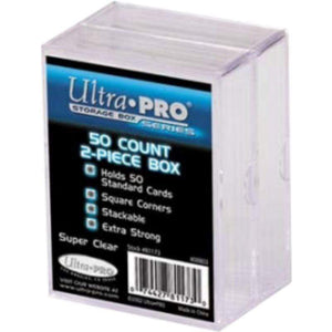 Ultra Pro Trading Card Games Plastic Storage Box - 2 Pack (Holds 50 Cards)