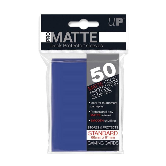 Pro-Matte Deck Protectors Pack - Blue 50ct (66mm x 91mm)