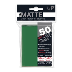 Ultra Pro Trading Card Games Pro-Matte Deck Protectors Pack - Green 50ct (66mm x 91mm)