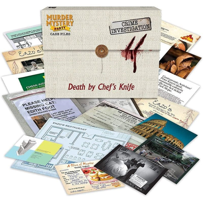 Murder Mystery Party Case File -  Death by Chefs Knife