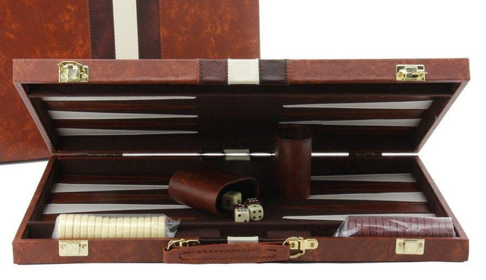 Backgammon - 15" Brown Tan