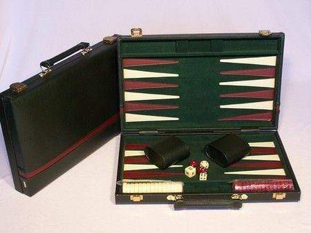 Backgammon - 15" Green Checkered