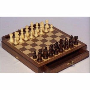 UNK Classic Games Chess Set - Magnetic Chess Box/Set 10" Walnut