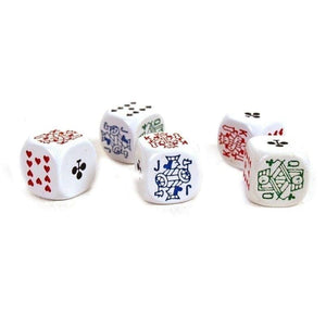 UNK Dice Poker Dice - 16mm Set of 5 (Plastic Case)