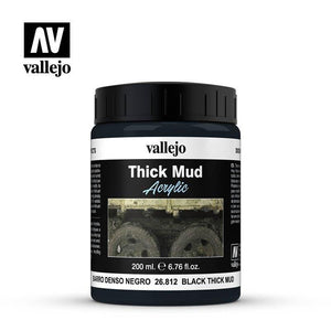Vallejo Hobby Paint - Vallejo Diorama Effects - Black Thick Mud