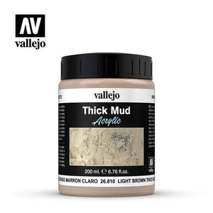 Vallejo Hobby Paint - Vallejo Diorama Effects - Light Brown Thick Mud