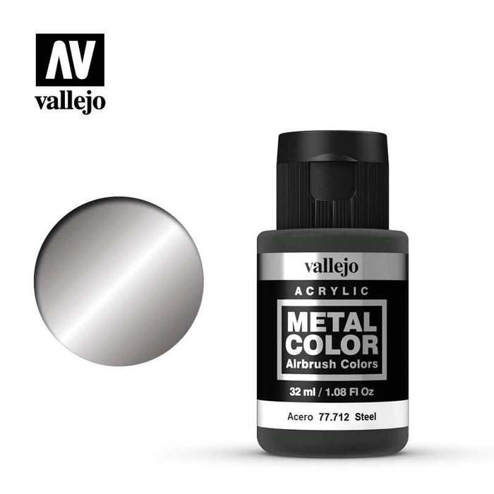 Paint - Vallejo Metal Colour - Steel 32ml