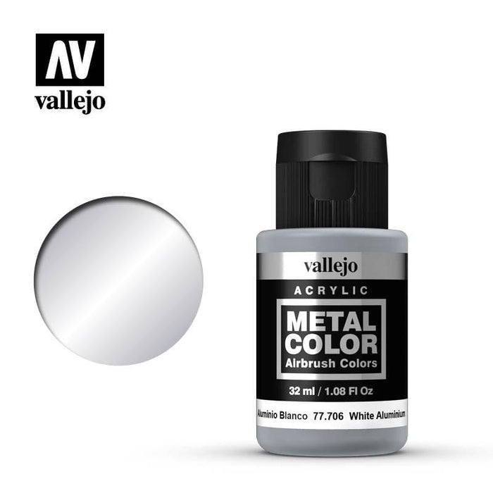 Paint - Vallejo Metal Colour - White Aluminium 32ml