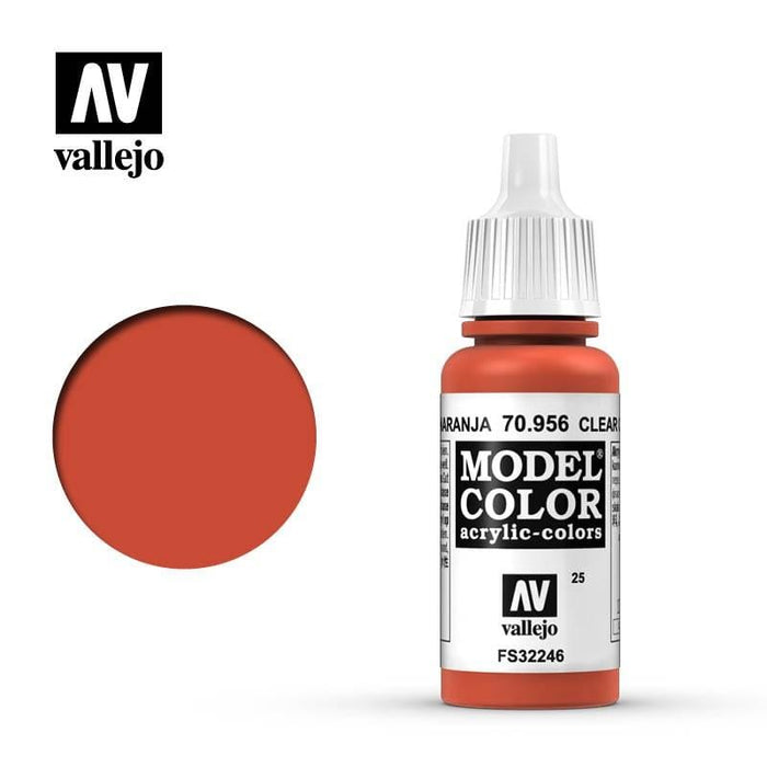 Paint - Vallejo Model Colour - Clear Orange #025