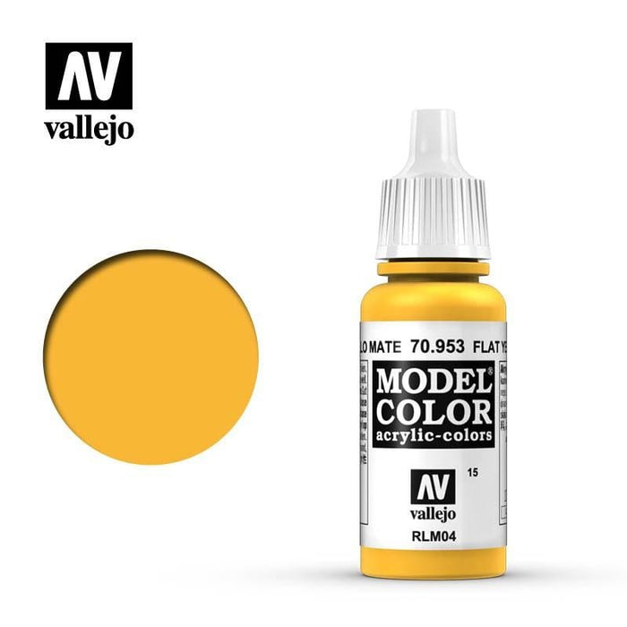 Paint - Vallejo Model Colour - Flat Yellow #015
