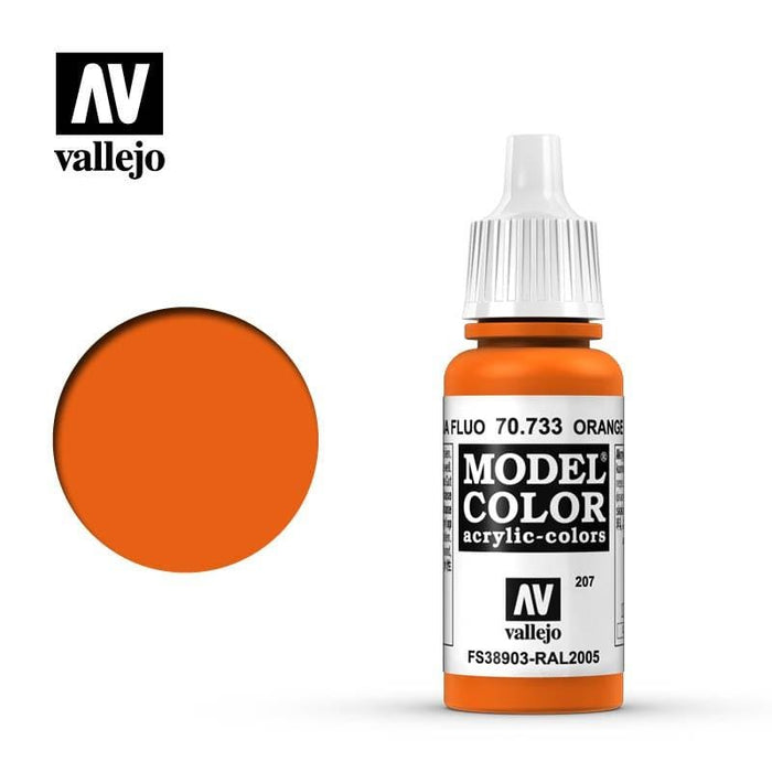 Paint - Vallejo Model Colour - Fluro Orange  #207