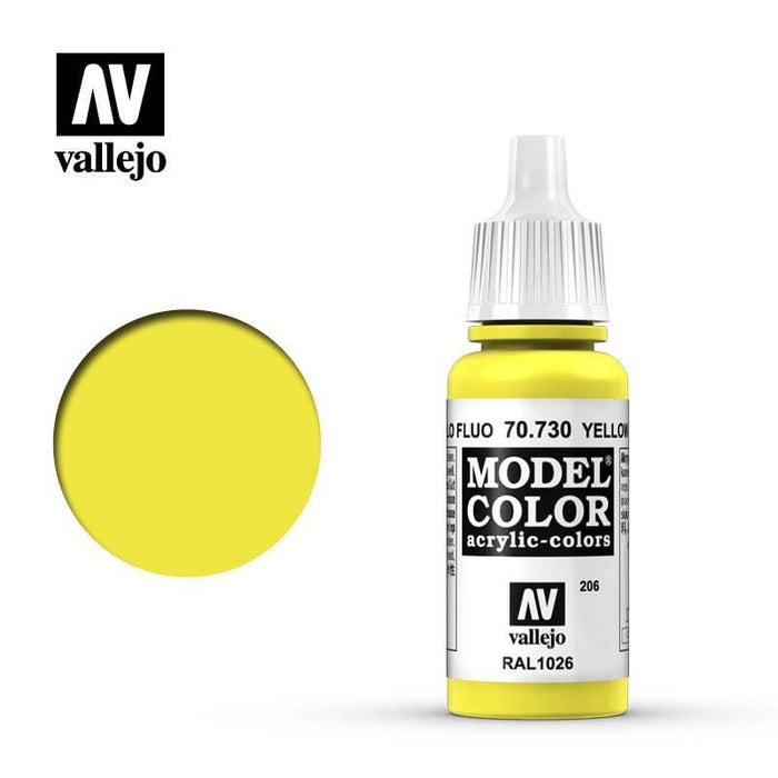 Paint - Vallejo Model Colour - Fluro Yellow  #206