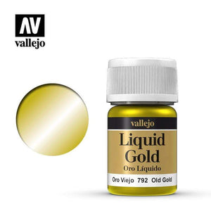 Vallejo Hobby Paint - Vallejo Model Colour - Liquid Gold Old Gold (Alcohol)