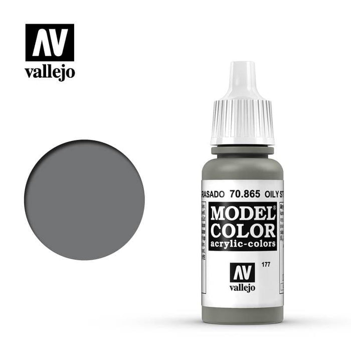 Paint - Vallejo Model Colour - Oily Steel #177