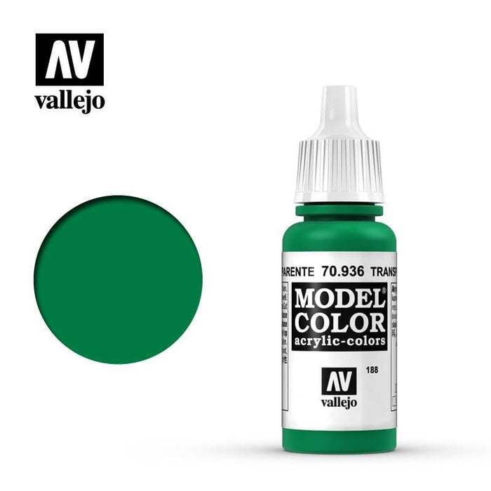 Paint - Vallejo Model Colour - Transparent Green #188