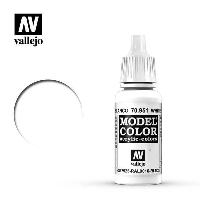 Paint - Vallejo Model Colour - White  #001