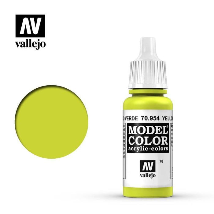 Paint - Vallejo Model Colour - Yellow Green #078