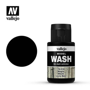 Vallejo Hobby Paint - Vallejo Model Wash - Black 35ml