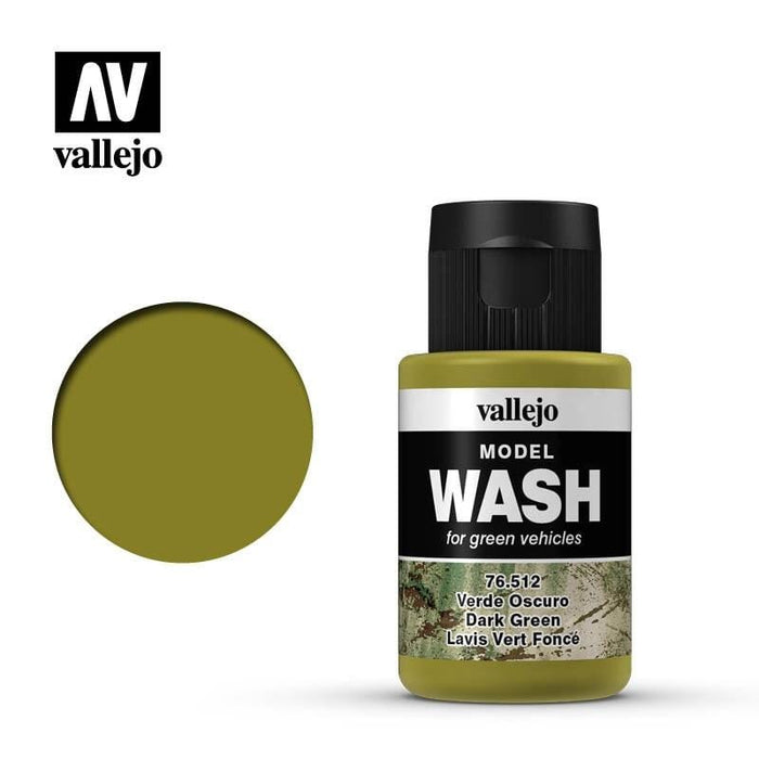Paint - Vallejo Model Wash - Dark Green 35ml