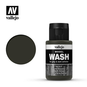 Vallejo Hobby Paint - Vallejo Model Wash - Dark Grey 35ml