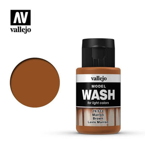 Vallejo Hobby Paint - Vallejo Model Wash - Marron Brown 35ml