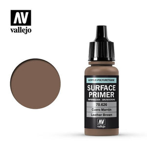 Vallejo Hobby Paint - Vallejo Surface Primer - Leather Brown 17ml