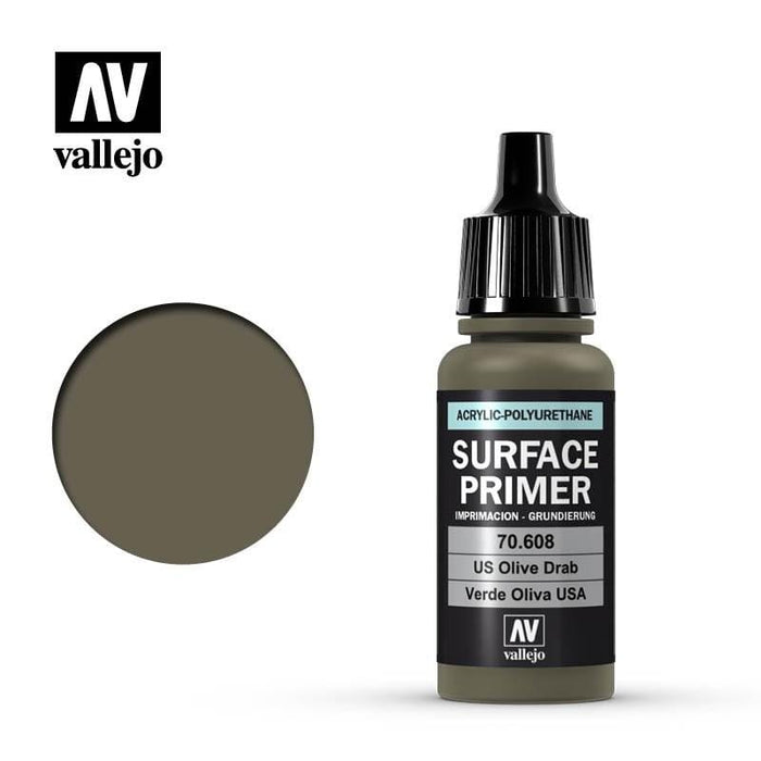Paint - Vallejo Surface Primer - US Olive Drab 17ml