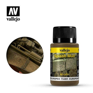 Vallejo Hobby Paint - Vallejo Weathering Effects- European Splash Mud