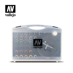 Vallejo Hobby Vallejo Basic Game Air - Colours Set & Airbrush (28 Colour Plastic Case)
