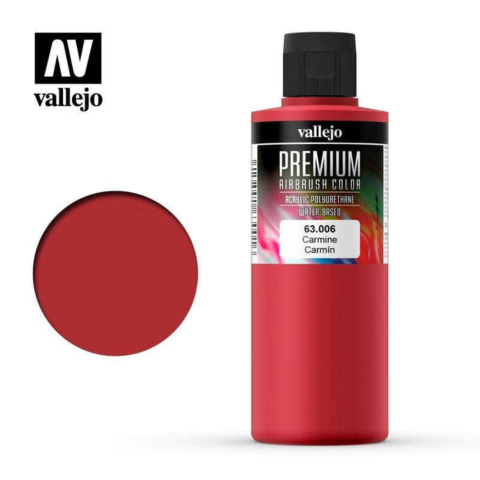 Vallejo Premium Airbrush Colour - Carmine 200ml