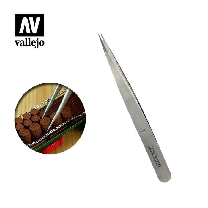 Vallejo Tools - #3 Stainless steel tweezers
