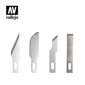 Vallejo Hobby Vallejo Tools - 5 Assorted Blades for Knife no. 1