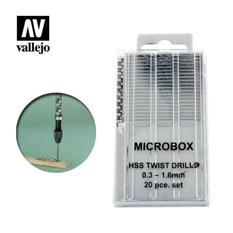 Vallejo Hobby Vallejo Tools - Drill bit set (20) 0.3-1.6mm