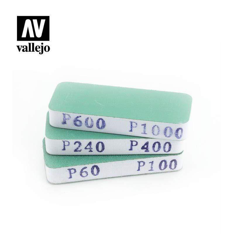 Vallejo Hobby Vallejo Tools - FlexiSander Dual Grit x3 (80x30x12mm)