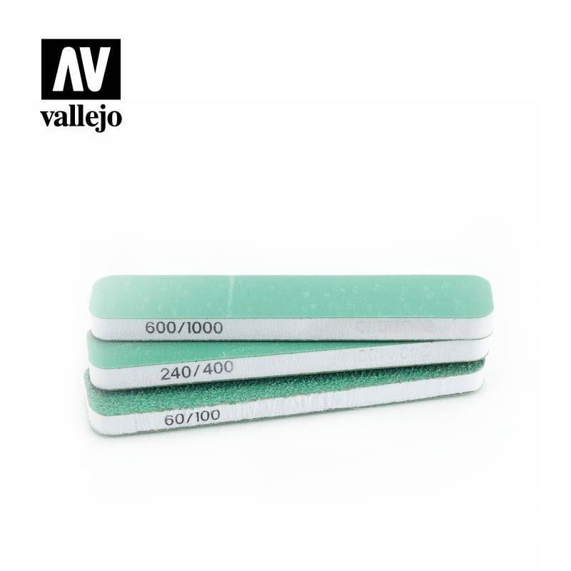 Vallejo Hobby Vallejo Tools - FlexiSander Dual Grit x3 (90x19x6mm)