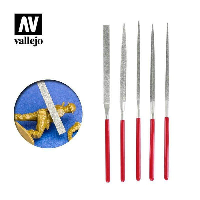 Vallejo Tools - Set of diamond needle files (5pc)