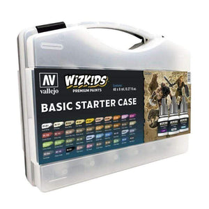 Vallejo Hobby Vallejo - Wizkids Premium Series - Basic Starter Case Acrylic Paint Set (40 Colour Set)