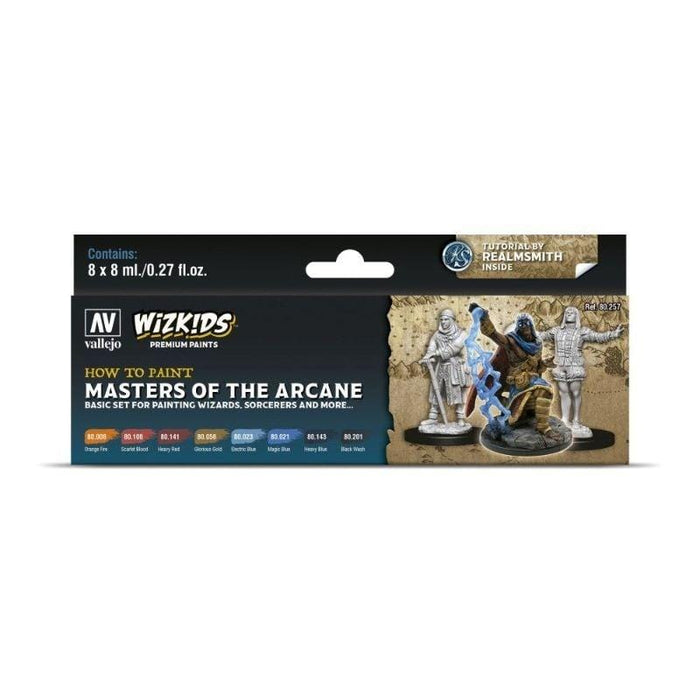 Vallejo - Wizkids Premium Series - Masters of the Arcane Acrylic Paint Set (8 Colour Set)