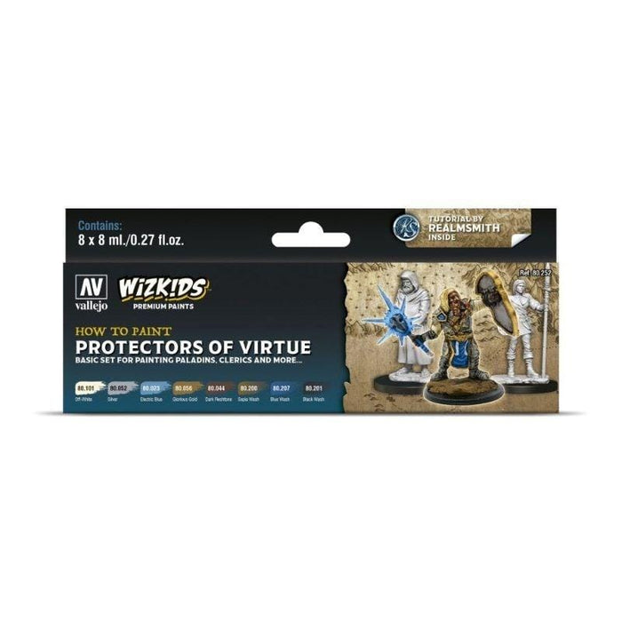 Vallejo - Wizkids Premium Series - Protectors of Virtue Acrylic Paint Set (8 Colour Set)