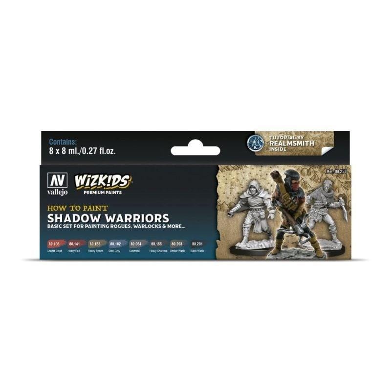 Vallejo Hobby Vallejo - Wizkids Premium Series - Shadow warriors Acrylic Paint Set (8 Colour Set)