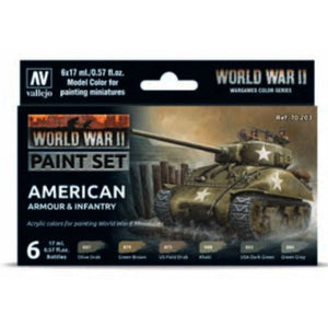 Vallejo Hobby Vallejo - World War II American Armour & Infantry Paint Set