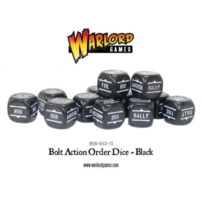 Bolt Action Orders Dice (Black)