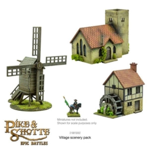 Warlord Games Miniatures Epic Battles - Pike & Shotte - Sarissa Precision - Village Scenery Pack (April 2023 release)