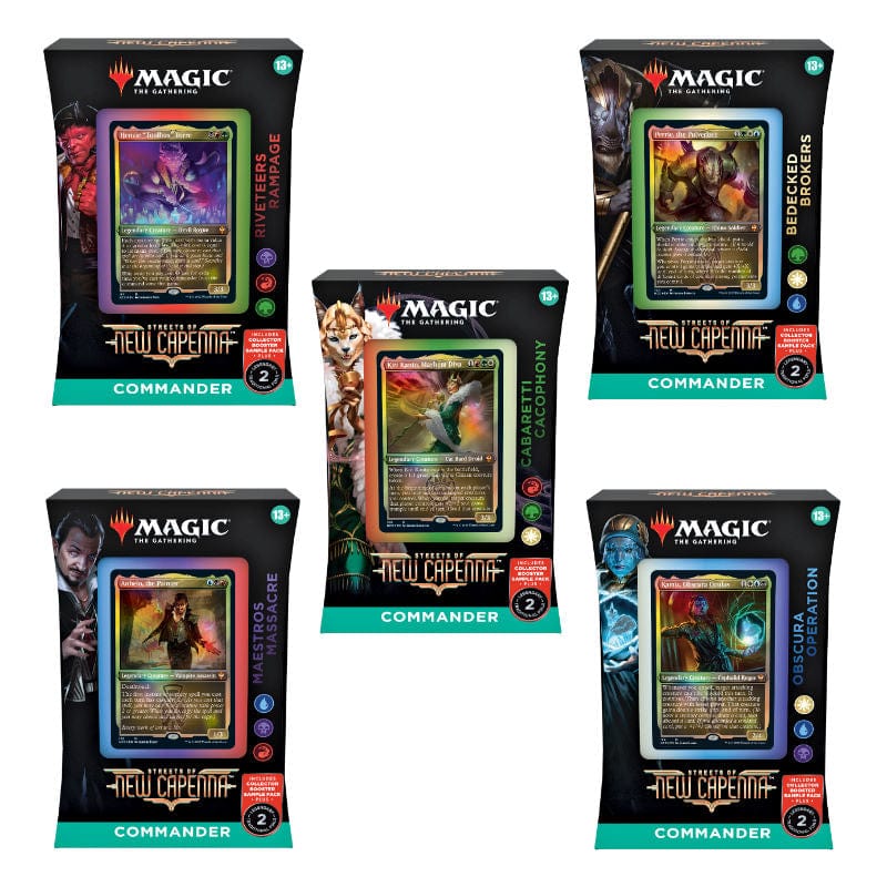 Wizards of the Coast Trading Card Games Magic: The Gathering - Streets of New Capenna Commander Deck Display (5 Decks) (Preorder - 29/04 Release)