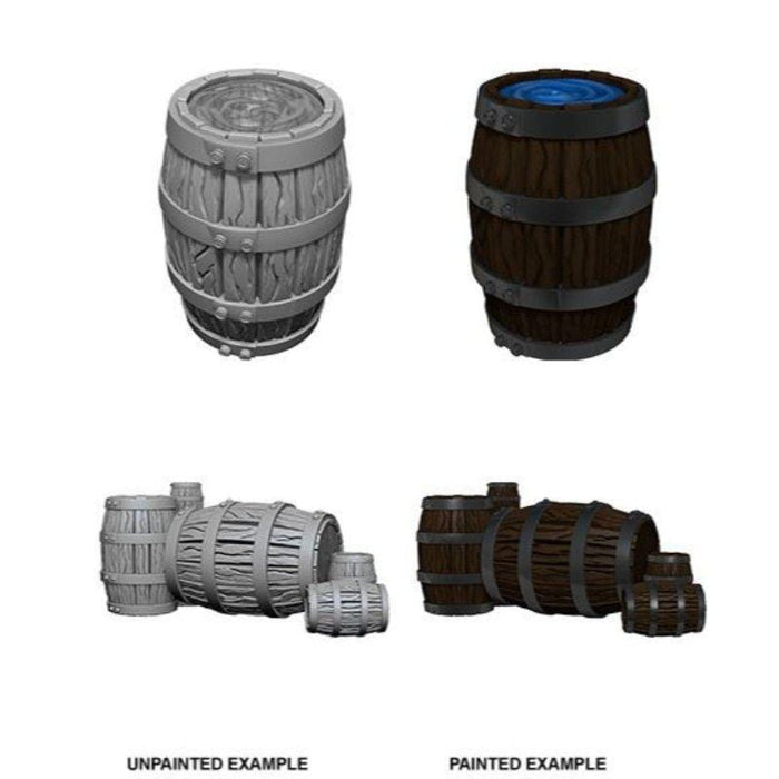 Wizkids Unpainted Miniatures - Deep Cuts - Barrel & Pile of Barrels