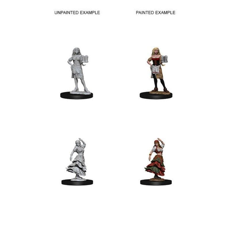 WizKids Miniatures Wizkids Unpainted Miniatures - Deep Cuts - Bartender and Dancing Girl